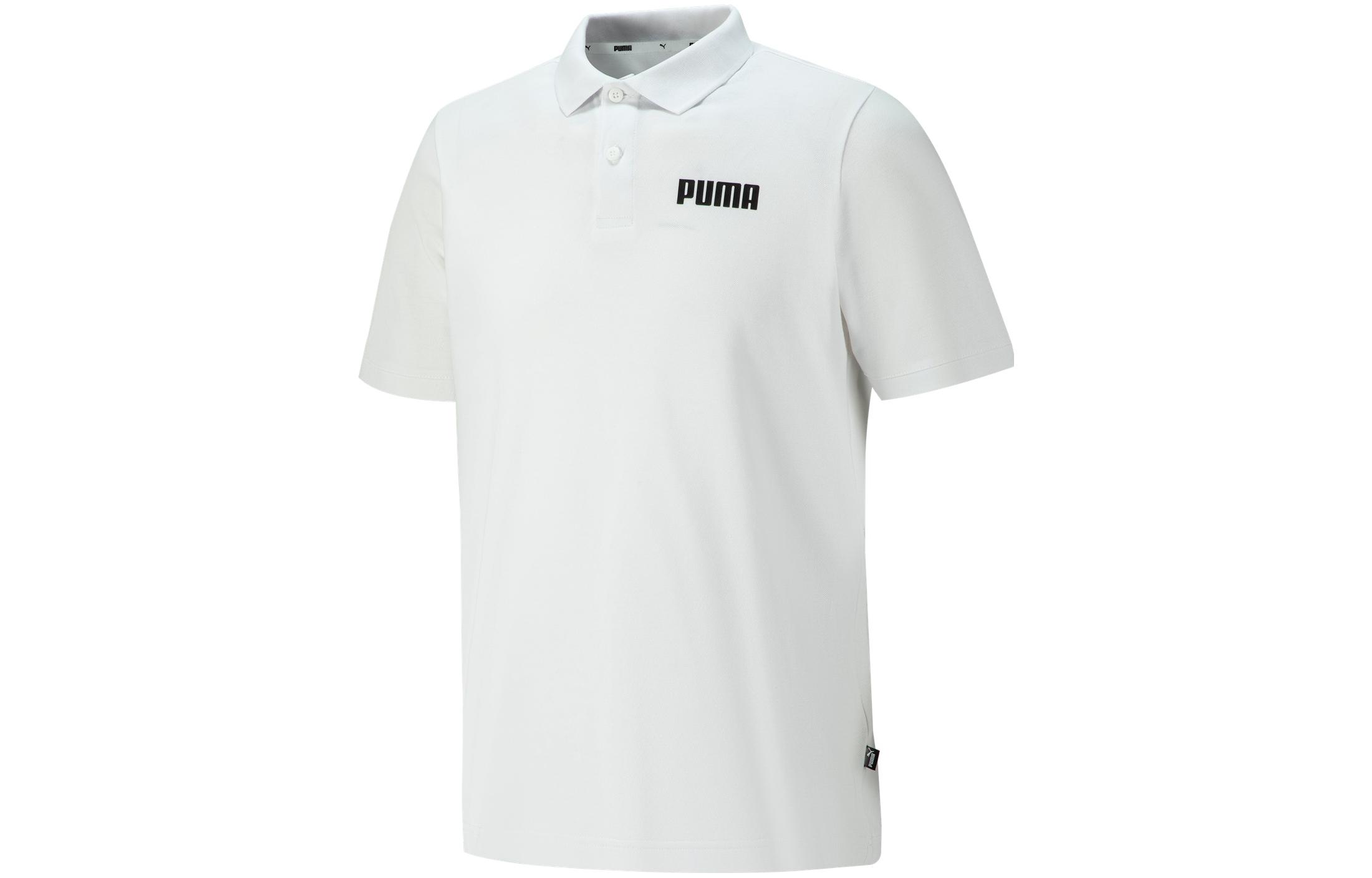 PUMA ESS Polo Shirts Men s White Polo Collar Moderate Straight Fit 848736-02 XXL