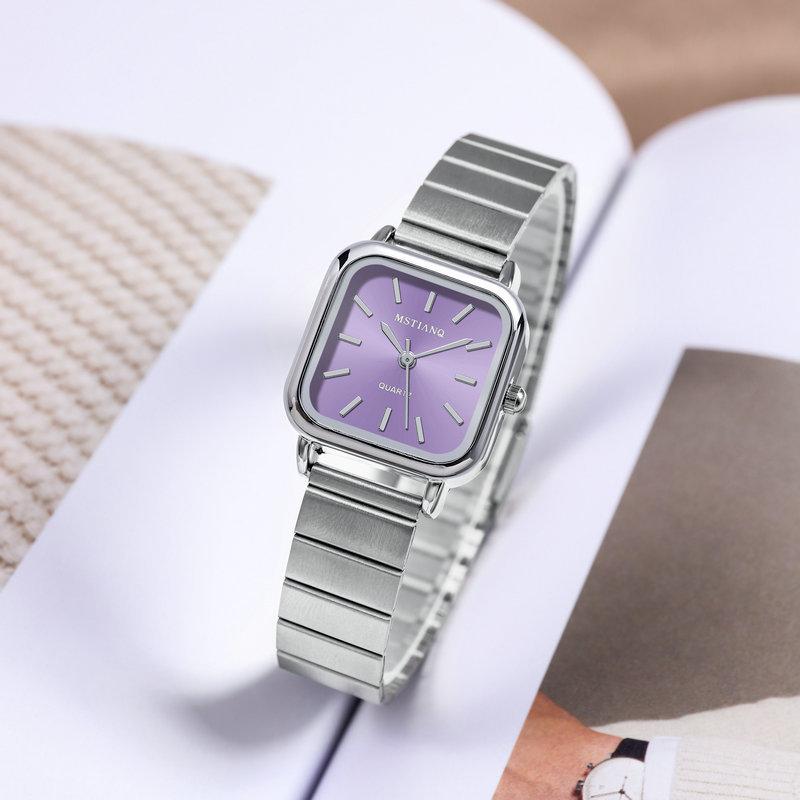 Watch Female High School Student Niche Temperament Wind Light Luxury Korean Square Bamboo Fashion Women'S Watch