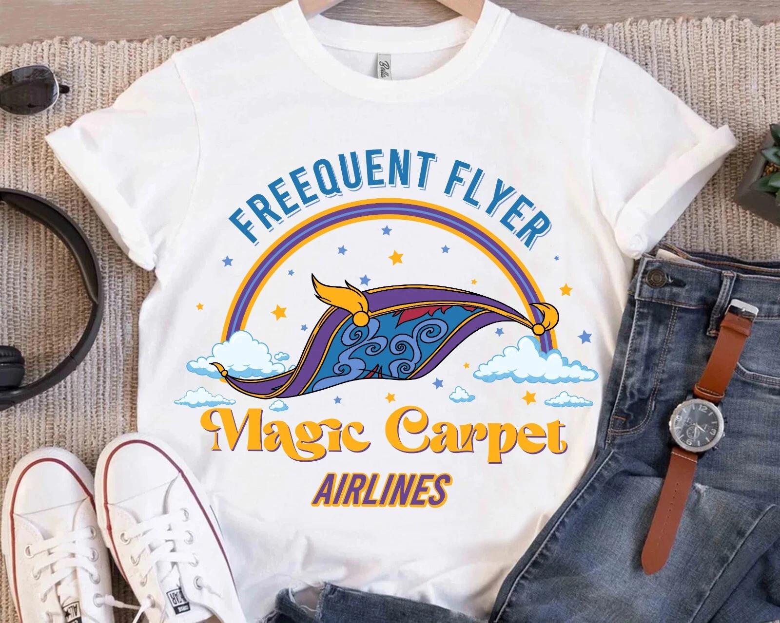 Aladdin Flying Magic Carpet Airlines Frequent Flyer Unisex Adult Kid Tee 3XL