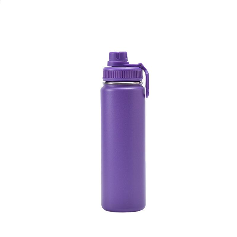 750ml Stainless Steel Vacuum Insulated Sports Water Bottle with 100% Leak-Proof Travel Lid, Large Capacity Portable Vacuum Pot