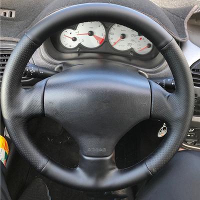 DIY Custom Original Car Steering Wheel Cover For Peugeot 206 1998-2005 206 SW CC 2003-2005 206 Leather Braid For Steering