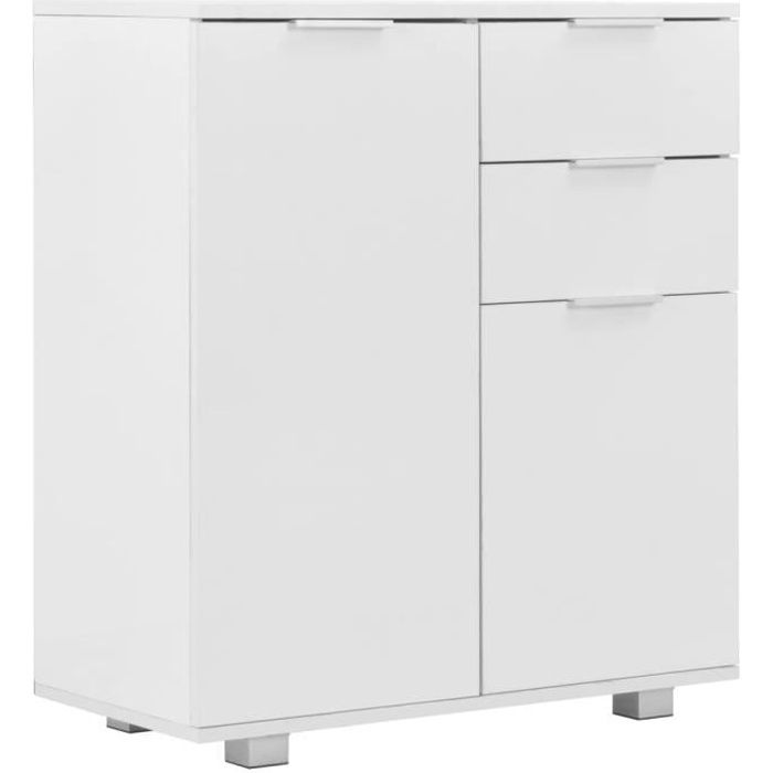 VidaXL Buffet High-Gloss White 71 X 35 X 80 Cm Engineered Wood 283715