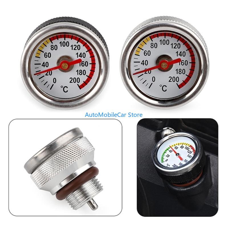G8TE Motorcycle Caps With Oil Temperature Gauge 0-200℃ Meter M20x1.5 Gauge