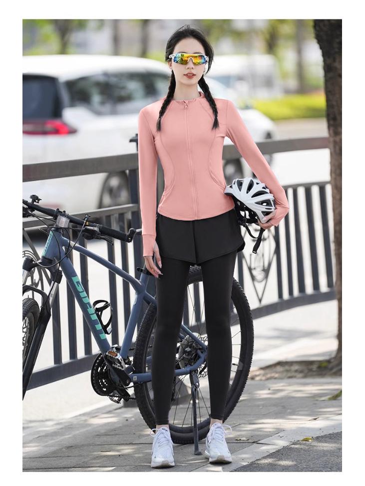 Women's Quick-Dry Long Sleeve Sports Set - Spring Fitness Cardigan for Outdoor Activities