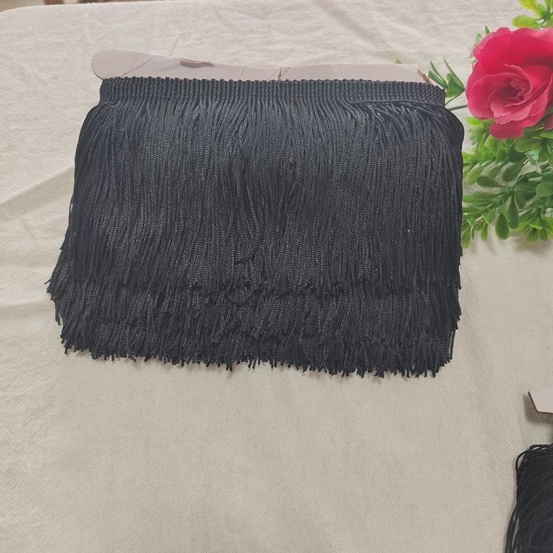 10/15/20/25/30cm Long 10 Meters Black Fringe Trim Tassel Vestido Flecos Borlas De Seda Borlas Flecos Tasseles Trim Accessoires