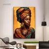 African Woman Abstract Art Canvas Paintings Africane Girl Africa Art Posters and Prints Wall Art Pictures for Living Room Decor