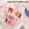 Double Side Open Travel Toiletry Bag Multipocket Design Women Cosmetic Tote  Bathroom Storage