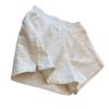 American Retro High Waist White Casual Wide-Leg Women's Shorts