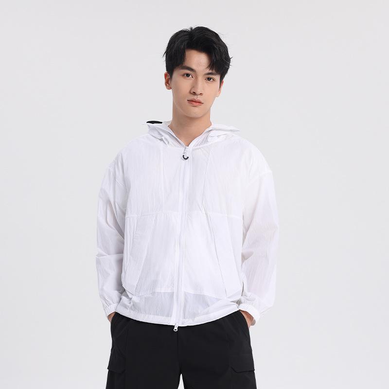 

Мужская и женская куртка с капюшоном для защиты от солнца UPF100+, стиль весна/лето, 480T зашифрованная ткань, защита от УФ-лучей XL белый