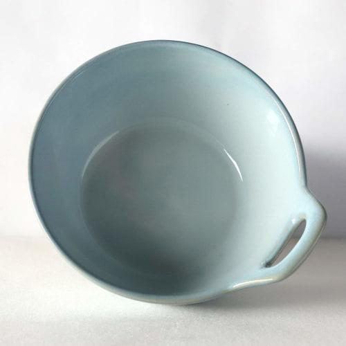 TAMAKI Hinata Tonburi (Rice Bowl), with Handle, Blue, Microwave and Dishwasher Safe, T-932186