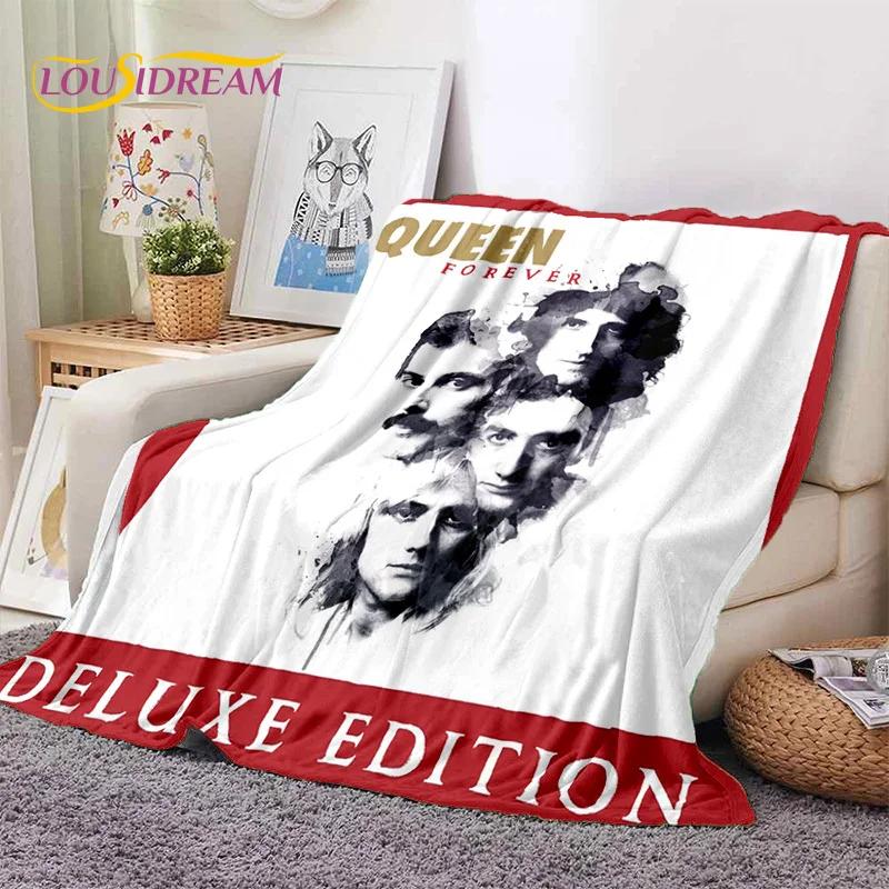 Klassiker Queen-Rockband Freddie Weiche Flanelldecke für Betten Schlafzimmer Sofa Picknick, Überwurfdecke zum Zudecken Outdoor-Freizeit Geschenk