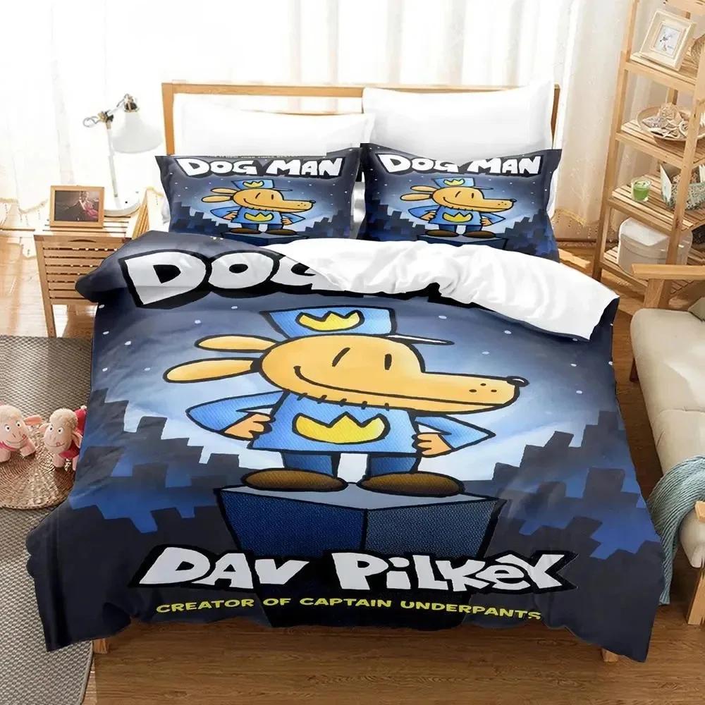 3D Print Comics DOG MAN Bedding Set Single Twin Double Queen King Cal King Size Bed Linen Set