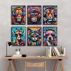 Cool Graffiti Gamer Headphones Animal Poster, Minimalist Wall Art Print Canvas Painting Posters for Living Room Home Decor