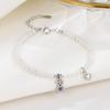 Sterling Silver Heart Bear Pearl Bracelet - Simple & Versatile for Women
