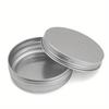 20 Scatole di Latta Rotonde in Acciaio 3.5 Oz Coperchio a Vite Contenitore Stoccaggio Balsamo Labbra Barba Latta Vuota
