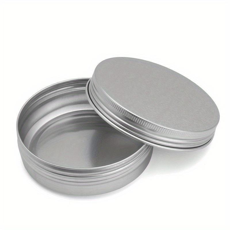 20 Scatole di Latta Rotonde in Acciaio 3.5 Oz Coperchio a Vite Contenitore Stoccaggio Balsamo Labbra Barba Latta Vuota