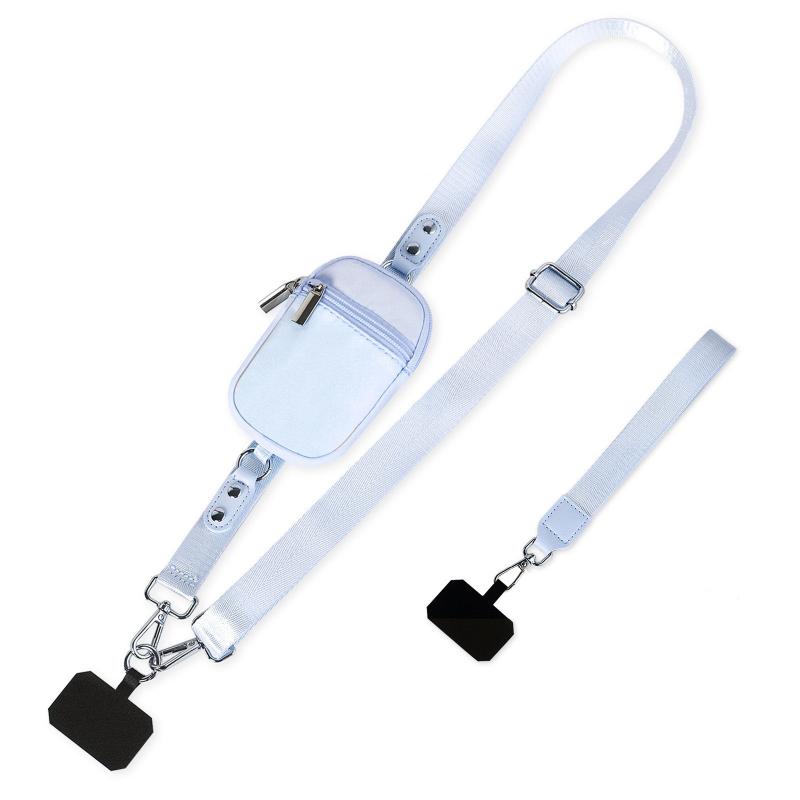 Nylon Phone Strap, Clip And Go Strap For Phone With Wallet Detachable Adjustable Cell Phone Lanyard Wrist Leash, Crossbody Bag