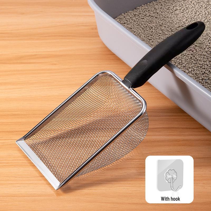 Stainless Steel Fine Hole Cat Litter Scoop for Mineral Sand and Small Waste Removal