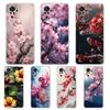 Plum Blossom Phone Case Cover for Redmi 12 Note 10 11 11T 7 8 8T 9 K40 Gaming 9A 9C Pro Plus 5G Transparent Shell Coque Capa Bag