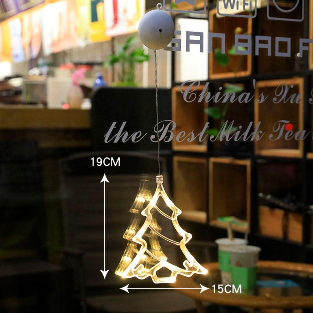 Star Moon Window Lamp LED Suction Cup Light Christmas Decoration Garland Fairy String Lights