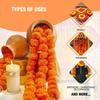 Runtowo 5 Stück 150 cm Künstliche Ringelblumen Girlande Künstliche Blumen für Diwali Allerseelen Halloween Hochzeitsfeier Dekoration
