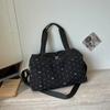 Polka Dot Bow Print Duffle Bag with Sturdy Top Handle Crossbody Strap Large Capacity Weekender Travel Tote