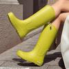 Dámské módní voděodolné holínky v korejském stylu - Vysoká protiskluznost, dlouhá holínka, venkovní gumová obuv