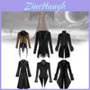 Elegant Gothic Style Long Coat For Men And Women In Dark Color Options Sizes S To Xxxl