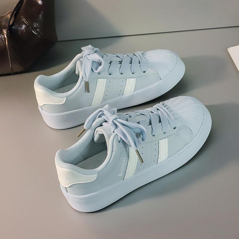 Vulcanized Shoes Shell Head Board Shoes Women's Spring 2025 Versatile Low-top Thick-soled Dopamine Casual Little White Shoes