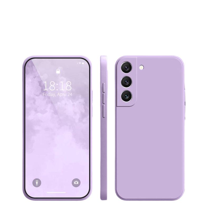 Coque de téléphone souple en silicone liquide de luxe pour Samsung Galaxy S26 S25 Edge S24 S23 S22 S21 S20 Ultra S24 FE Plus 20 Ultra Galaxy S22 5G violet