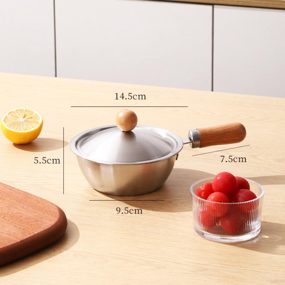 Single Handle Cooking Sauce Bowl Stainless Steel Food Supplement Pot New Milk Pot