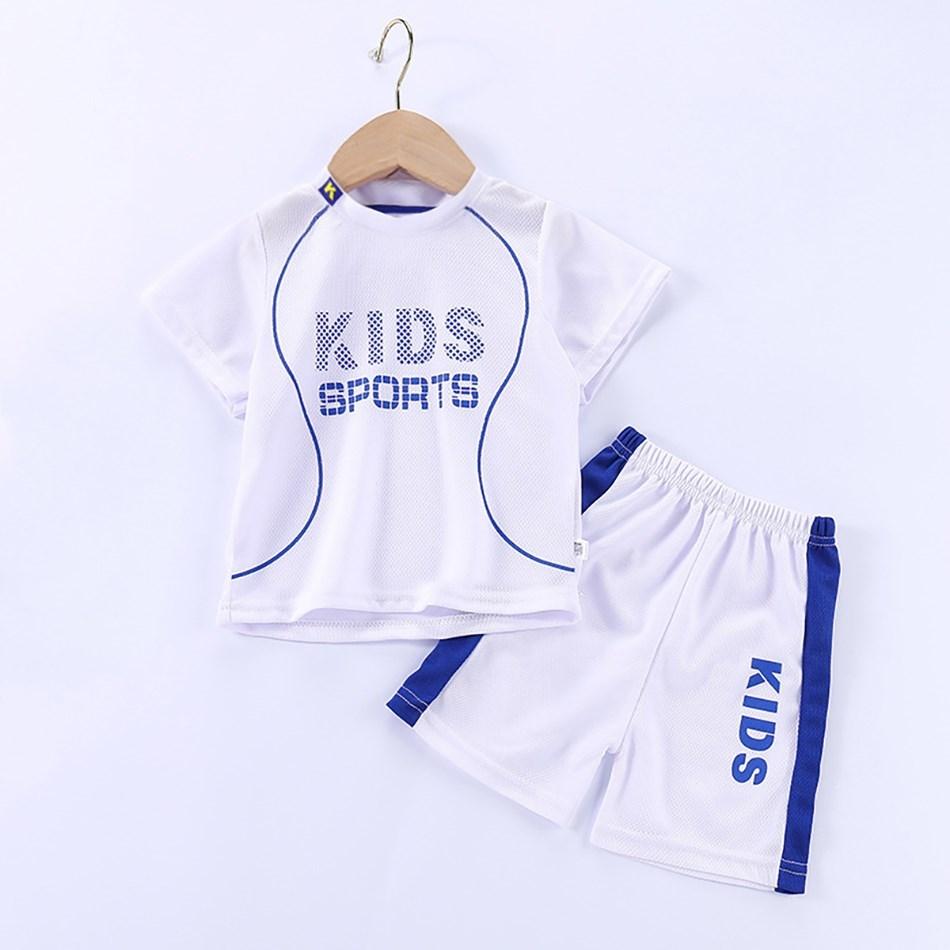 Children Clothing Set Kids Short Sleeved Summer Outfit Quick Drying Football Set Boy Girl Sport Wear Soft Breathable 1-12 Years