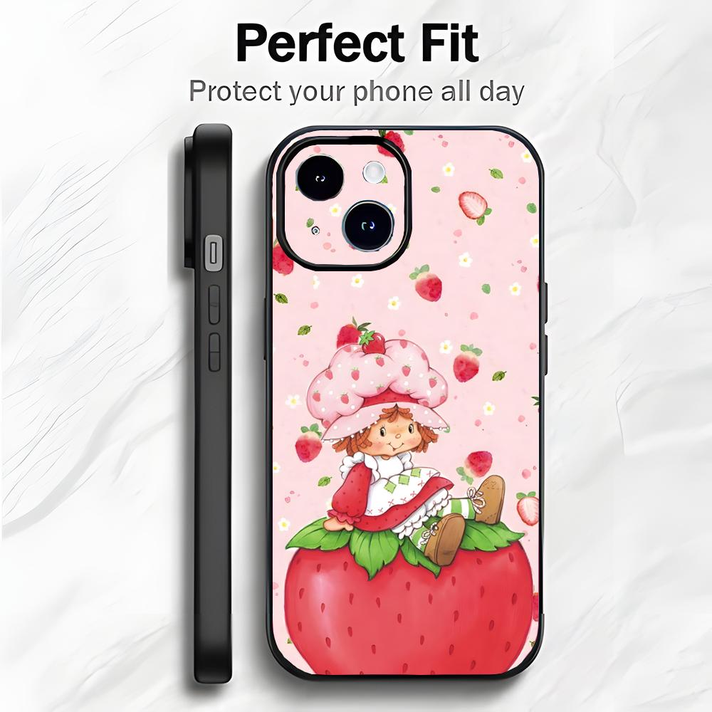 Sweet Cute Cartoon S-Strawberry Shortcake Phone Case Phone Case Soft Packaging Lightweight For iPhone17 16 15 14 13ProMax