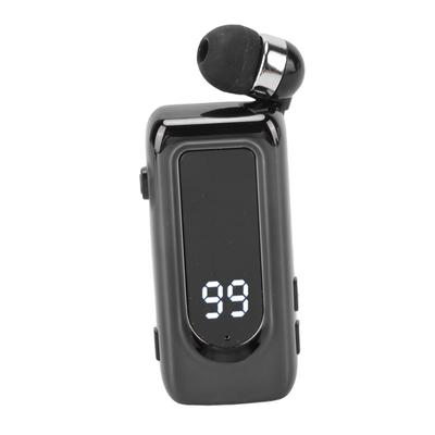 Fone de Ouvido Sem Fio Retrátil 5.4 Bateria Destacável Display LED Tipo Clipe de Gola Fone de Ouvido Estéreo para Motoristas Profissionais