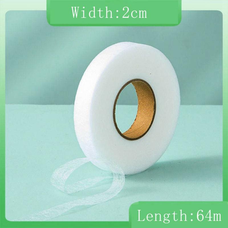 64M Roll Non-woven Double-side Interlining Adhesive Fabric Cloth Apparel Iron On Hem Tape Edge Shorten Pants DIY Sewing Tool