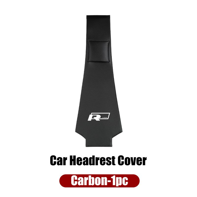 Car Leather Headrest Protective Cover Storage Bag For Volkswagen VW R Tiguan CC Jetta Polo Golf Passat T-ROC AY5