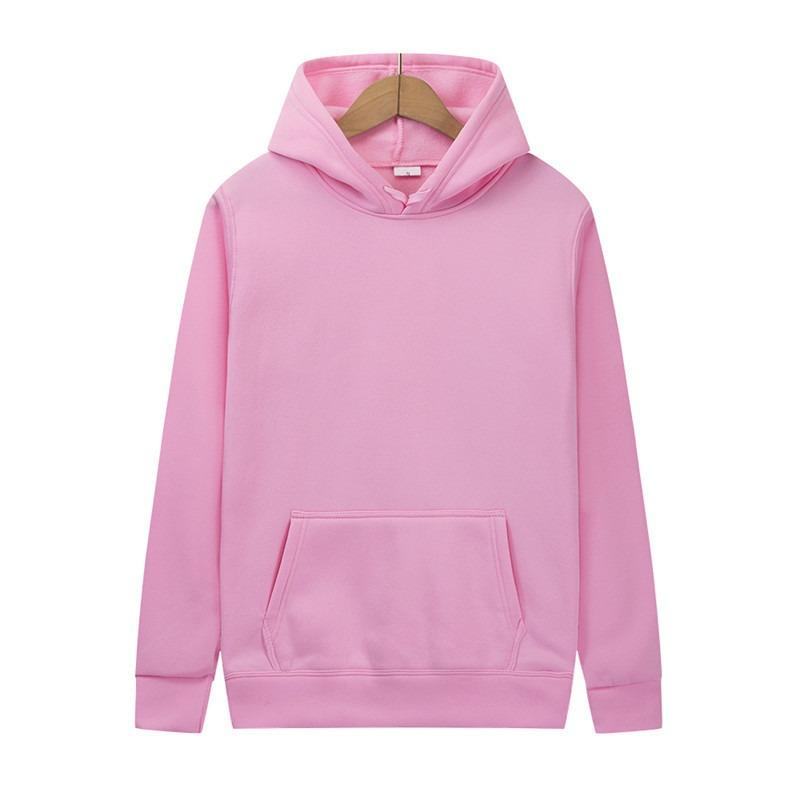 Men's Women's Solid Color Hoodies Casual Loose Fleece Autumn Winter Sportswear Hip-hop Pullover Top 20 Colors