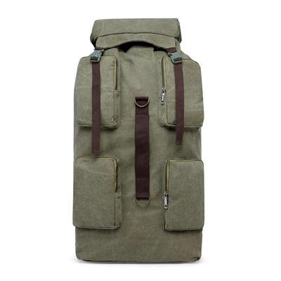 Duffel Bag Large Capacity 110L Backpack Large Zack Military Rucksack Outdoor Bag Khaki Men's (Khaki)