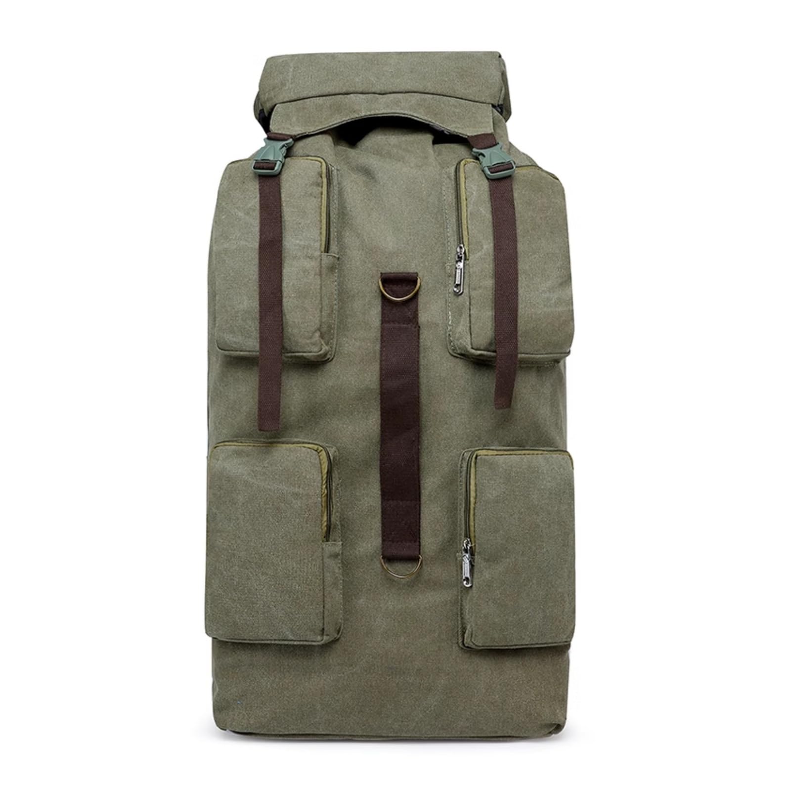 

Duffel Bag Large Capacity 110L Backpack Large Zack Military Rucksack Outdoor Bag Khaki [Lunari] Men s (Khaki) хакі