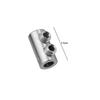 50/1PCS Steel Wire Rope Clamp Anti Slip Heavy-Duty Copper Clip Double Hole Suspension Cable Clamp Adjustable Hardware Fastener