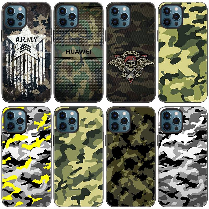 

Камуфляжний камуфляжний армійський чохол для телефону Apple iPhone 14 13 12 Mini 11 Pro Max 7 8 XR X XS 7 8 Plus SE 2020 2022 Black Cover iPhone SE 2022