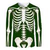Unisex 3D Pattern Big Skull Print Crew Neck Costume Plus Size Halloween Daily Casual Party Street Red Black Green Long Sleeve