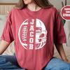 Comfort Colors® Custom Name Football Shirt, Football Mom Shirt, Custom Name Shirt, Family Football Shirts, Custom Football Player Name Shirt