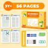 136stránková dětská montessori hračka na kreslení ovládání perem nácvik barev tvar matematický zápas herní sada výuková hračka pro batolata