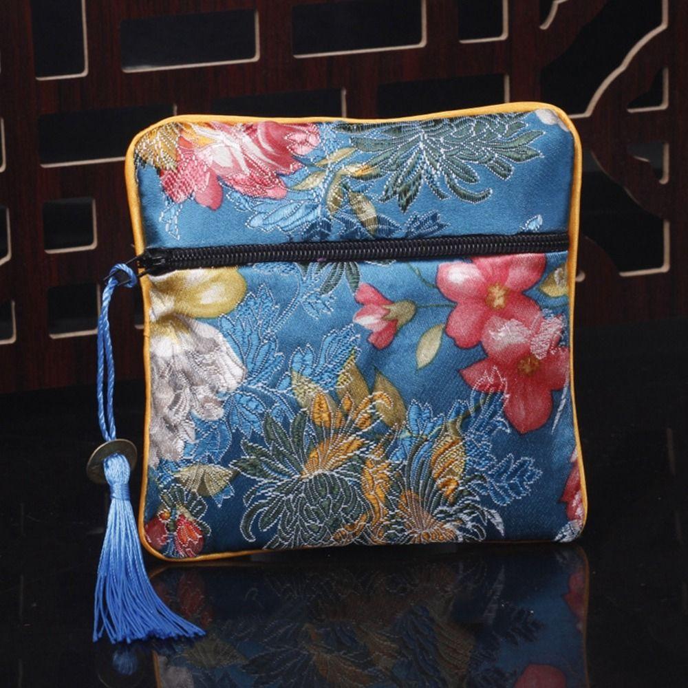 Flower Cloth Wallet Cloth Chinese Style Coin Pouch Useful Jewelry Storage Bag  Daily