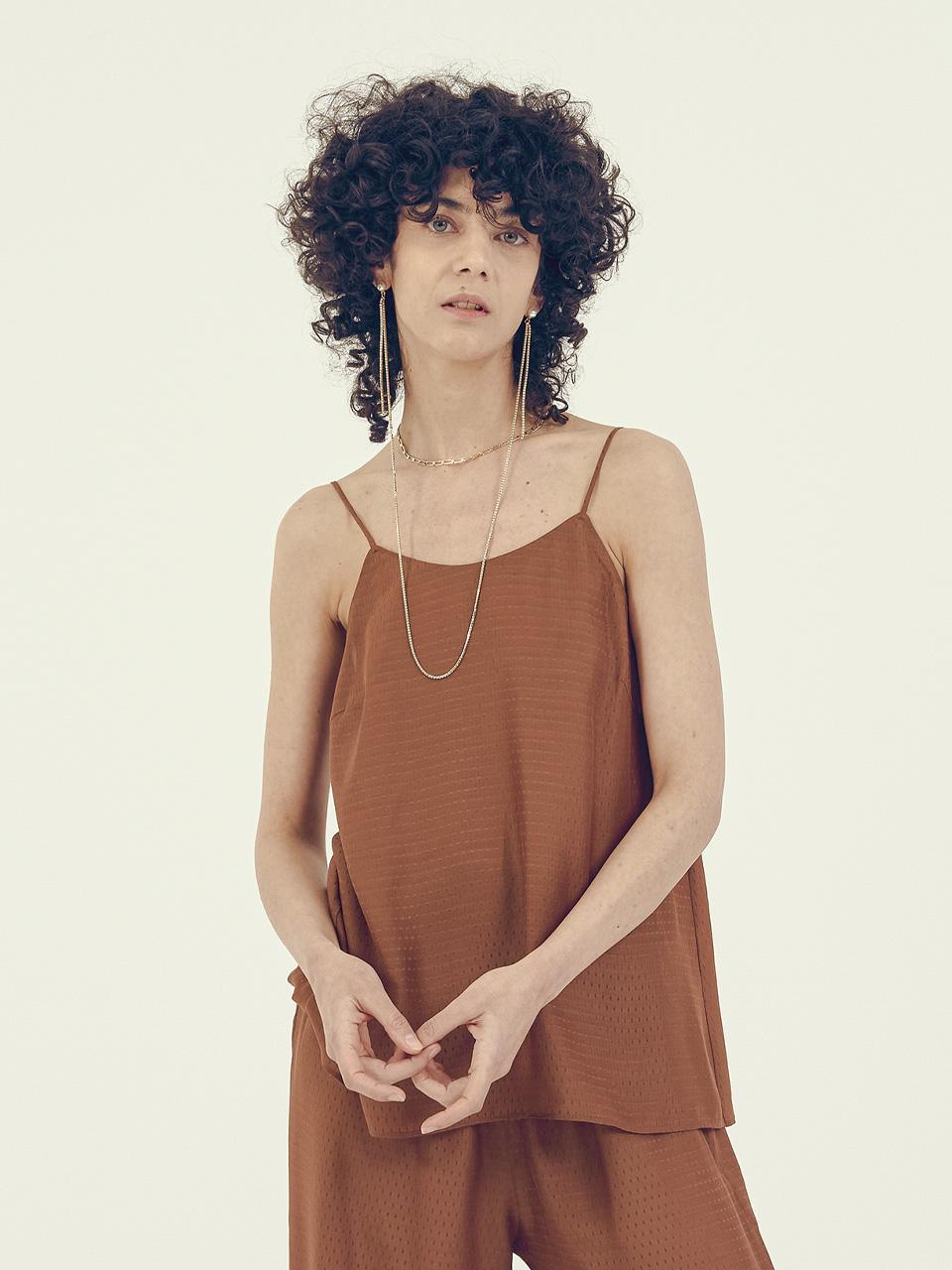 Vegan Tiger Jacquard Sleeveless Top (Brown) Free