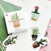45 Sheets Succulent Green Plant Stickers, Fresh Healing Journal Decor, Potted Plant DIY Collage Material