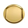 Korean Style Golden Round Plate - Shallow Plate for Snacks, Western Food, Steak, BBQ, and Desserts.