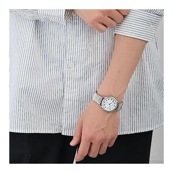 [Citizen Q&Q] Watch Analog Waterproof Date Metal Band D014-204 Men's White
