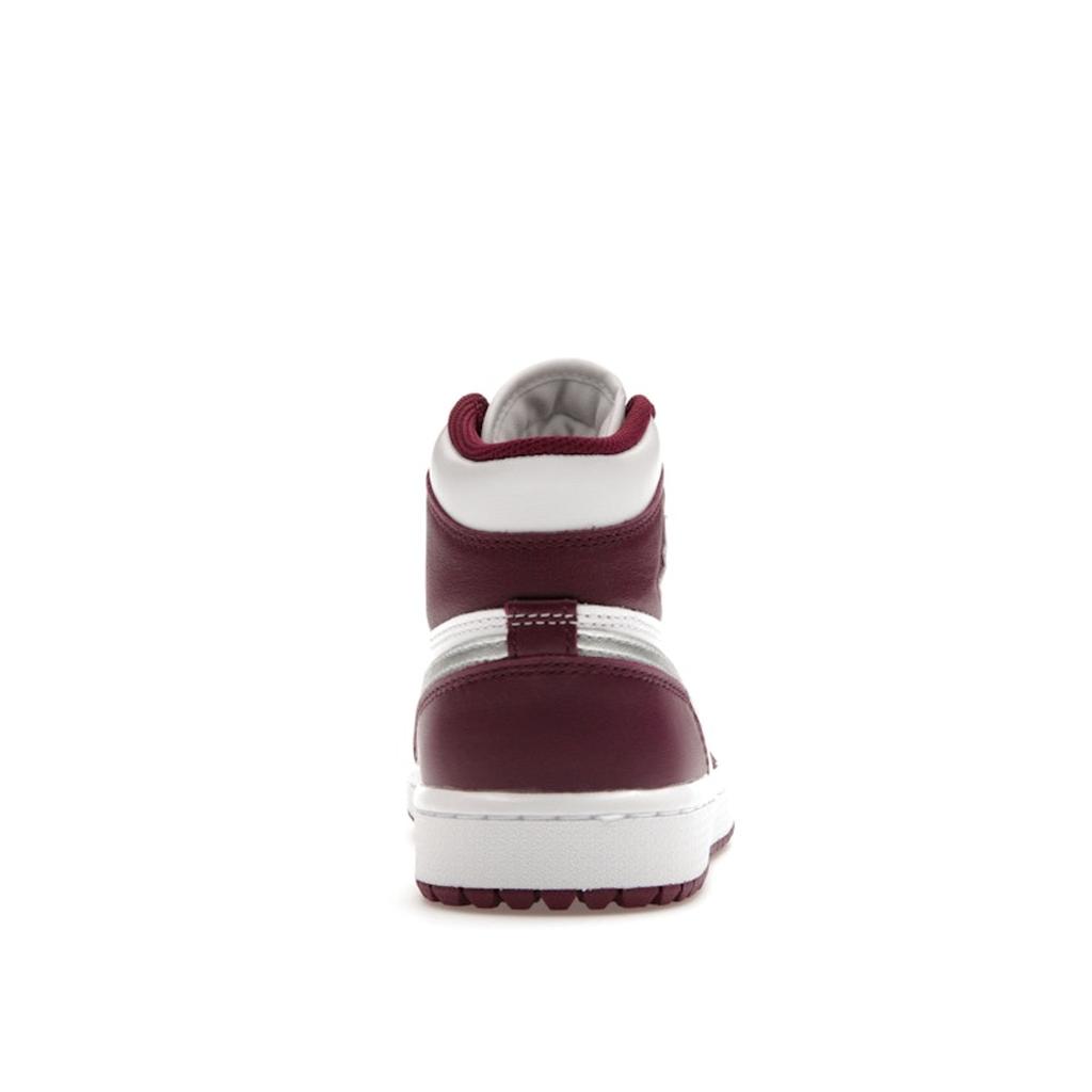 Air Jordan 1 High Golf Bordeaux Unisexové tenisky Červená Bílá Metalická-Stříbrná DQ0660-103